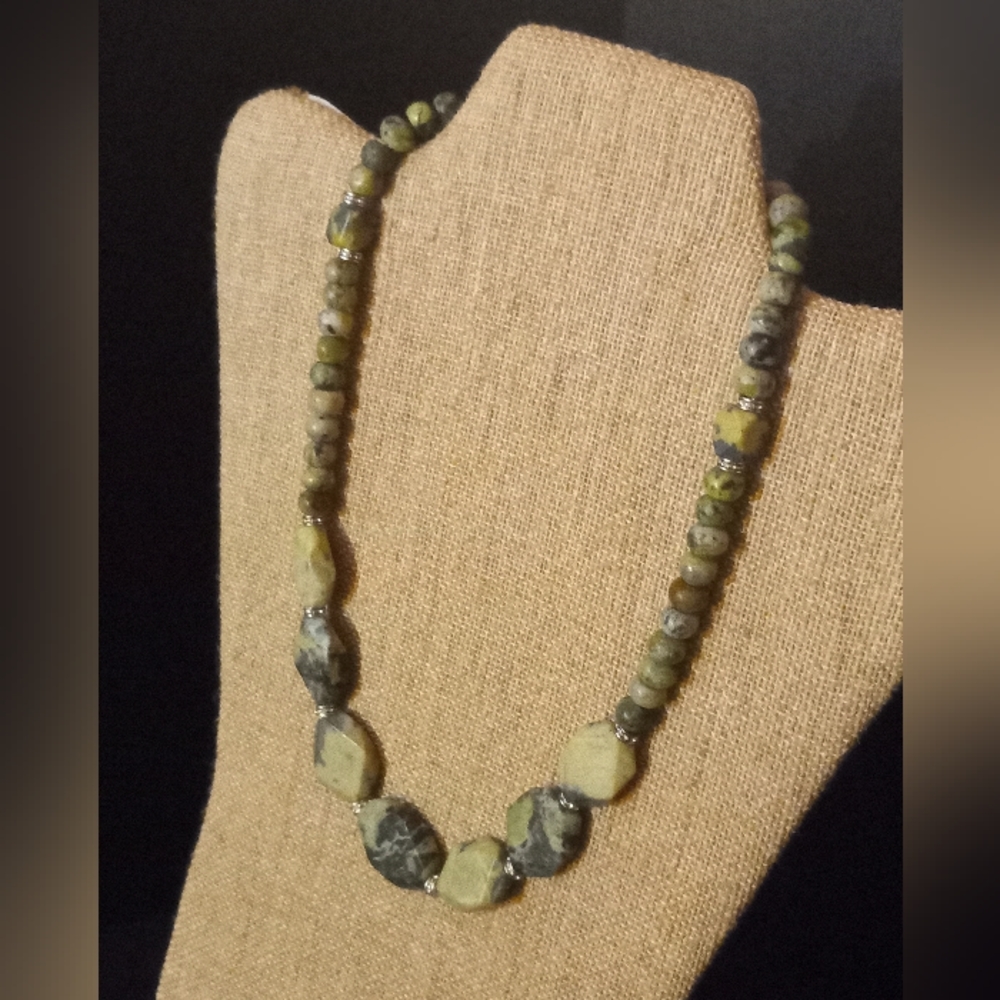 Jasper Multi Shaped Statement Necklace Bracelet &… - image 8